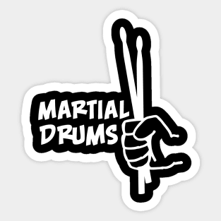 Martial Drums (white) Sticker